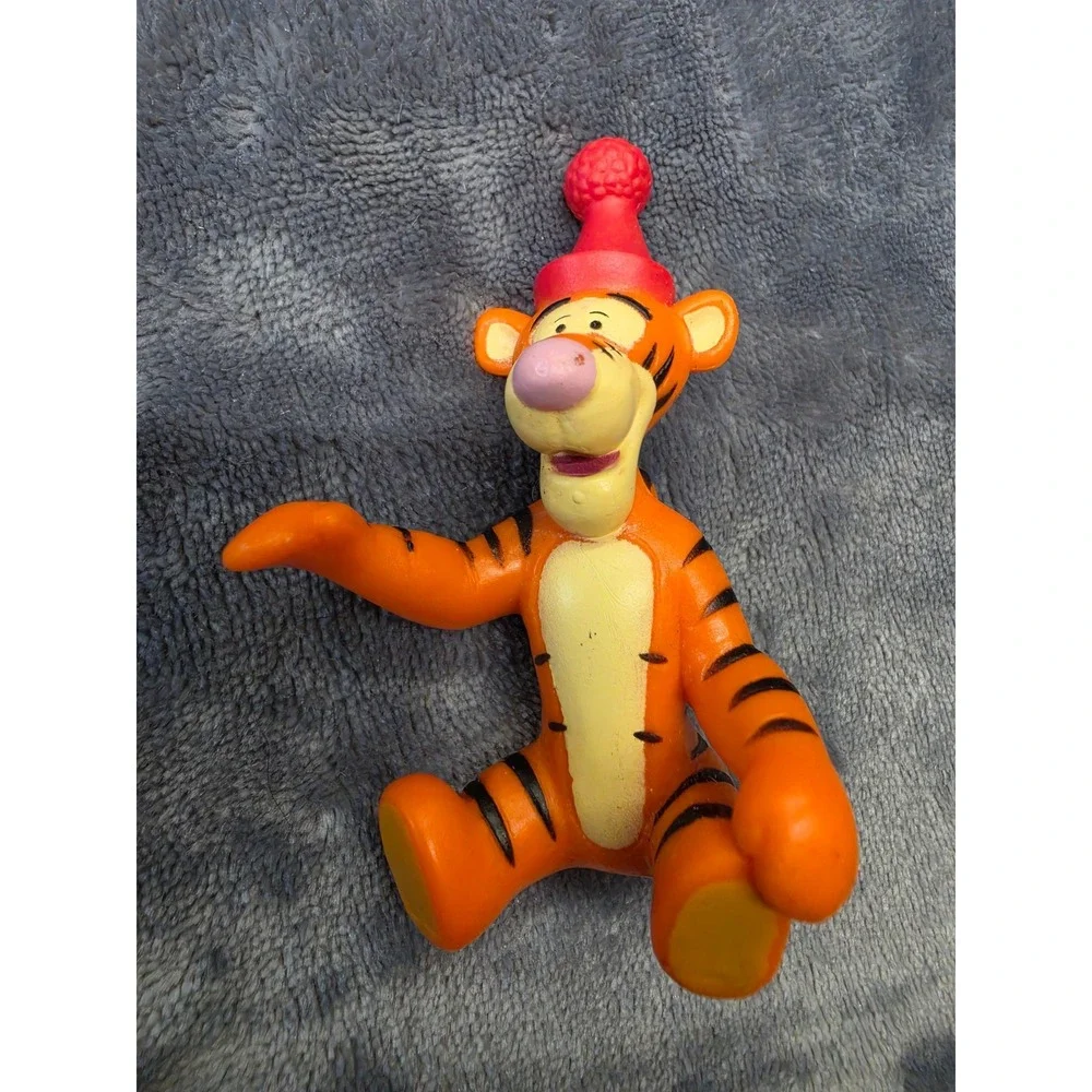 Disney Winnie the Pooh Tigger PVC Figure Red Party Hat 3.5 Inch Toy Collectible